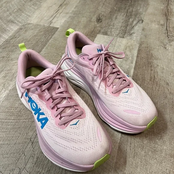 Hoka Women's Pink and Blue Athletic Shoes - Picture 2 of 8